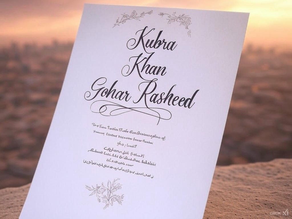 Kubra Khan and Gohar Rasheed’s Nikah filed in Makkah: A Spiritual Union of Love